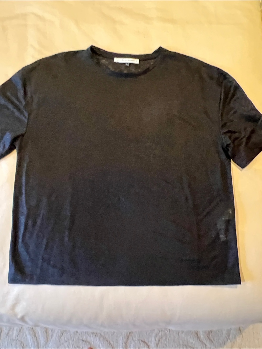 Adolfo Dominguez Black Short-Sleeve Crewneck Tee